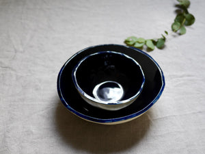 Breakfast bowl - 14*5 cm - Soft clay - Midnight Blue